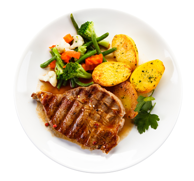 steak potatoes vegetables